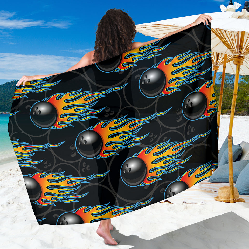 Bowling Balls Flame Pattern Sarong