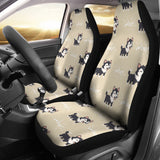 Cute Siberian Husky  Universal Fit Car Seat Covers