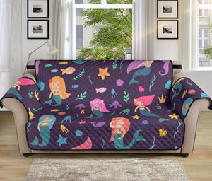 beautiful mermaid Fish jellyfish algae other marine world Sofa Cover Protector