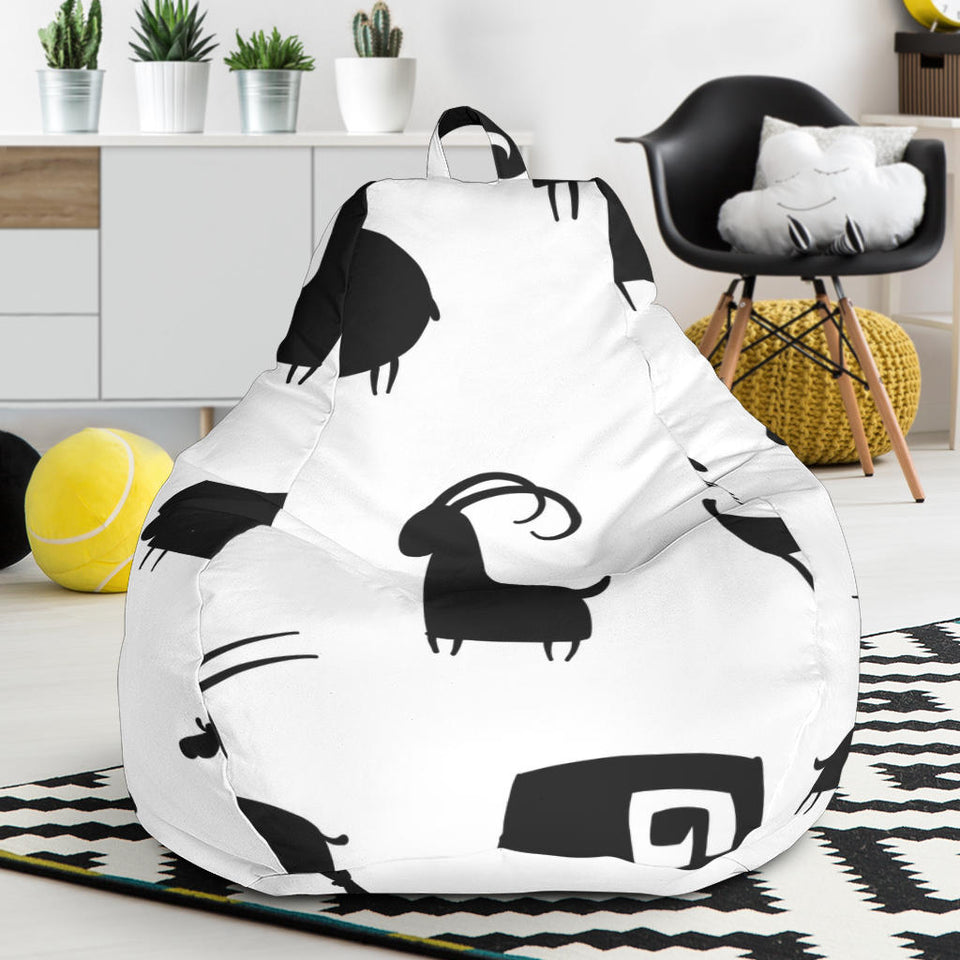 Goat Ram Pattern Bean Bag Cover