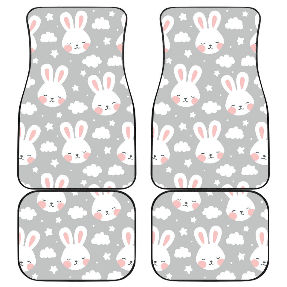 Rabbit Cloud Pattern Front And Back Car Mats