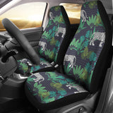 White Bengal Tigers Tropical Plant  Universal Fit Car Seat Covers