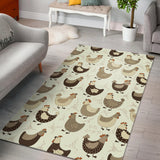 Cute Rooster Chicken Cock Area Rug