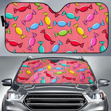 Colorful Wrapped Candy Pattern Car Sun Shade