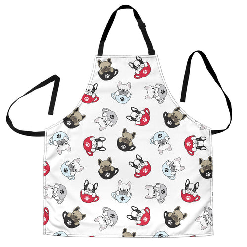 French Bulldog Cup Paw Pattern Adjustable Apron