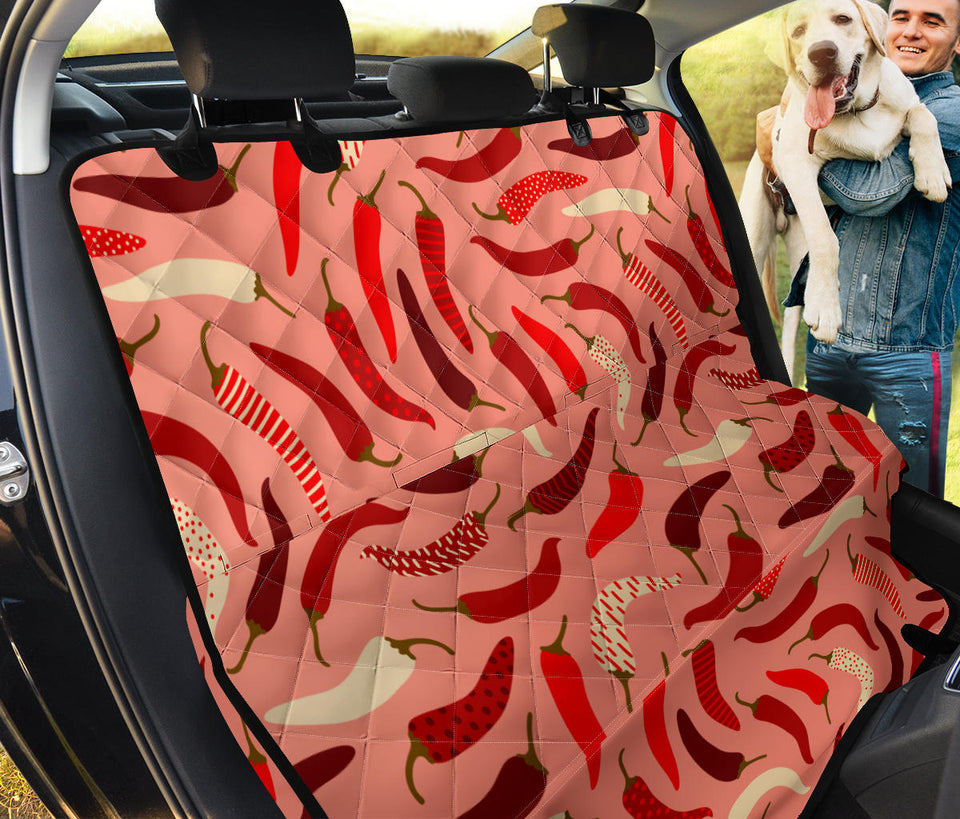 Beautiful Chili Peppers Pattern Dog Car Seat Covers