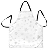 Snowflake Pattern White Background Adjustable Apron