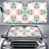 Square Floral Indian Flower Pattern Car Sun Shade