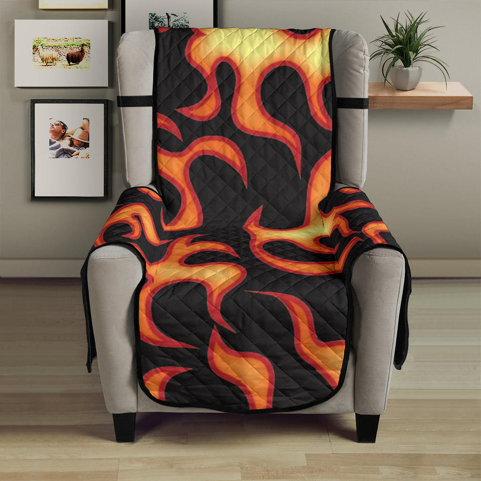 Fire flame dark pattern Chair Cover Protector