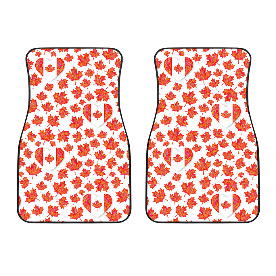 Canada Pattern Print Design 02 Front Car Mats