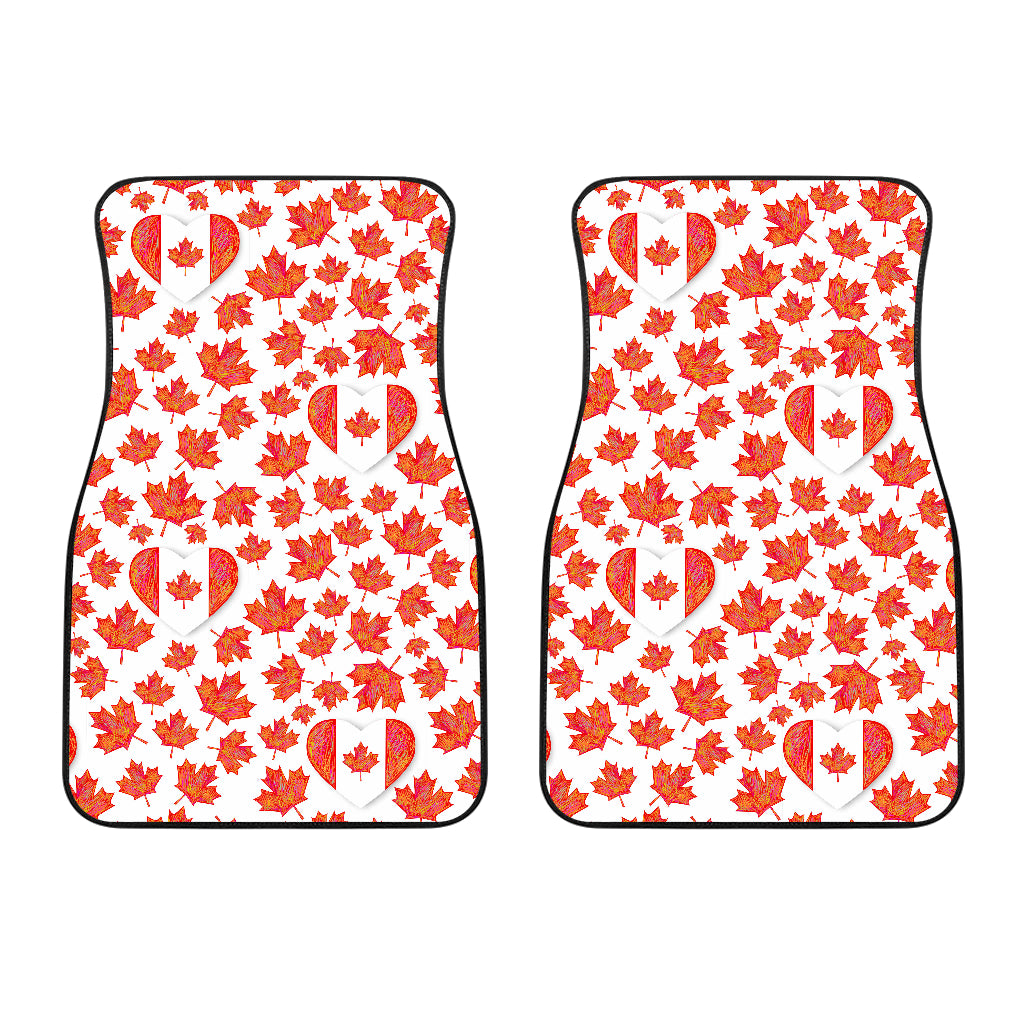 Canada Pattern Print Design 02 Front Car Mats