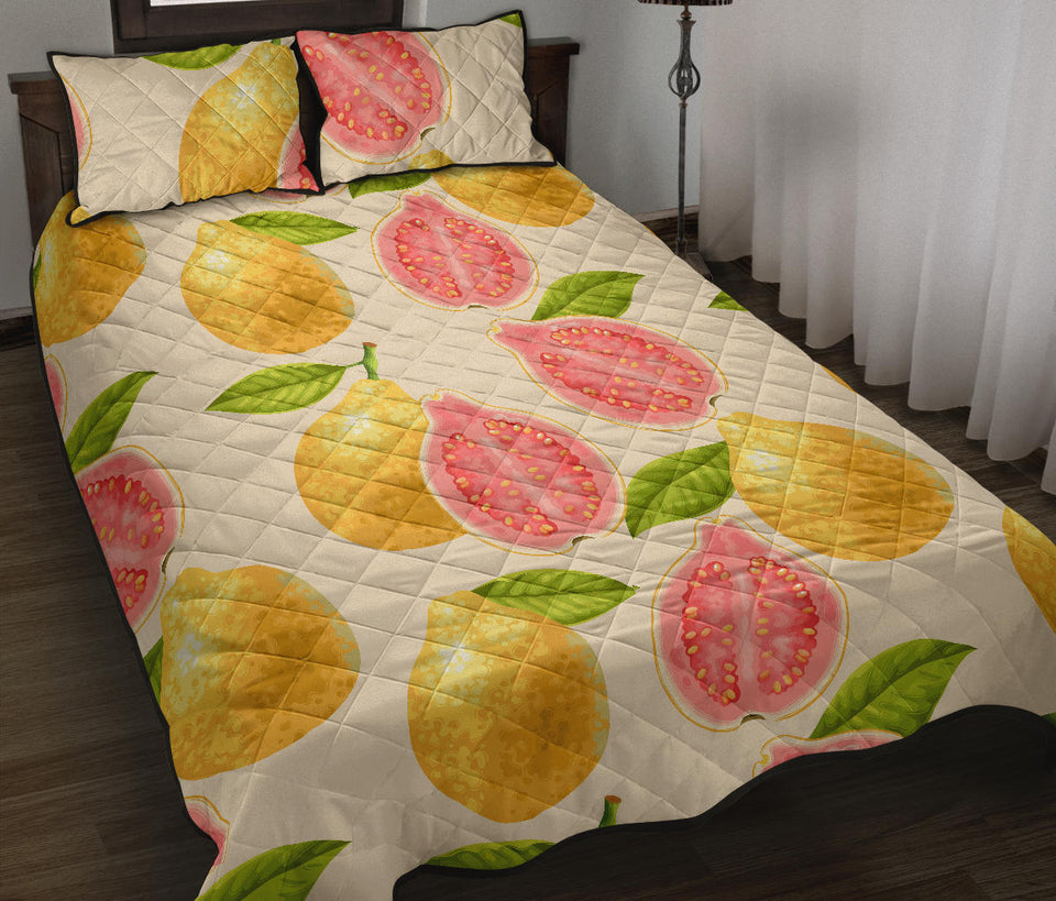 Beautiful guava pattern Quilt Bed Set