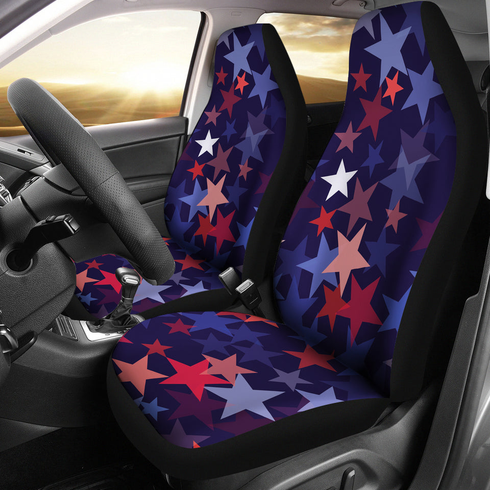 Red Blue Star Pattern  Universal Fit Car Seat Covers