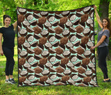 Coconut Pattern Print Design 03 Premium Quilt