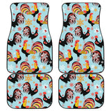 Rooster Chicken Cock Snowfalke Front And Back Car Mats