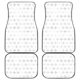 Airplane Print Pattern Front And Back Car Mats