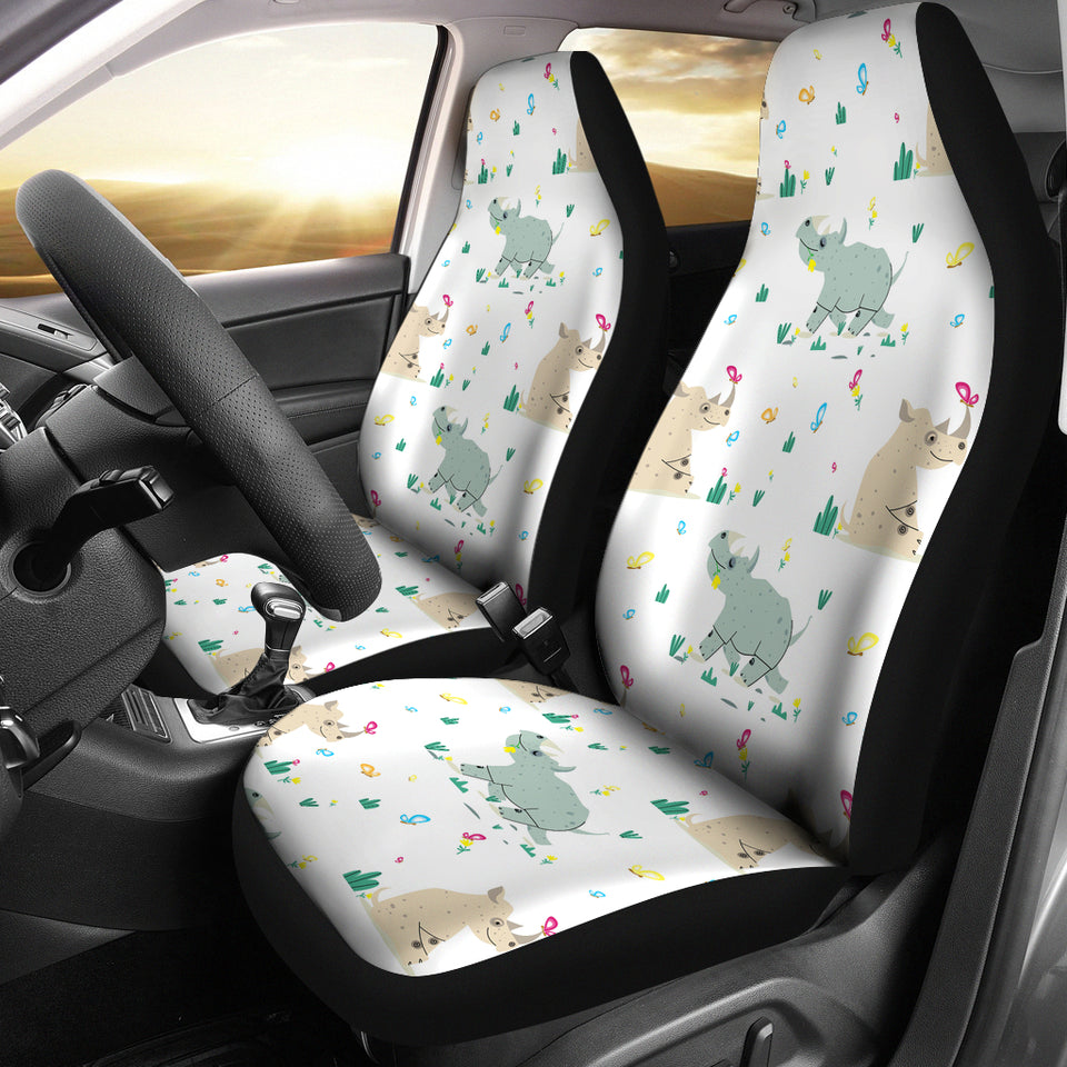 Cute Rhino Pattern  Universal Fit Car Seat Covers