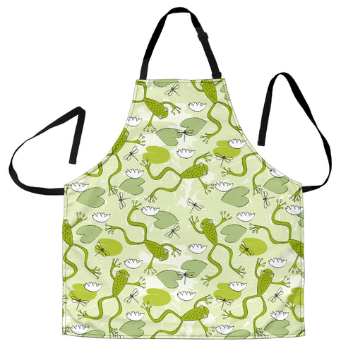 Cute Frog Dragonfly Pattern Adjustable Apron