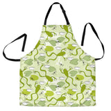 Cute Frog Dragonfly Pattern Adjustable Apron