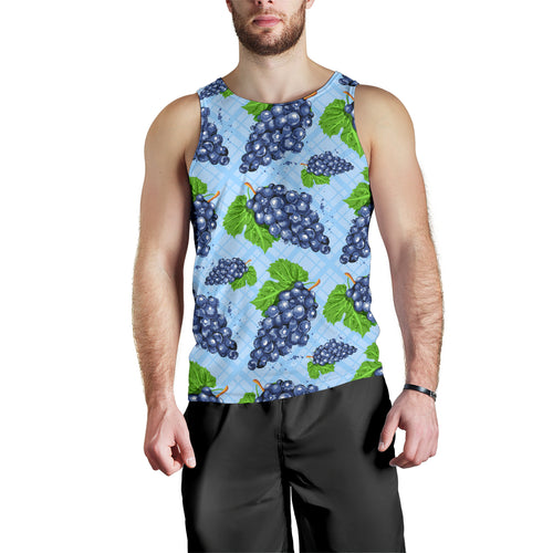 Watercolor grape pattern Men Tank Top