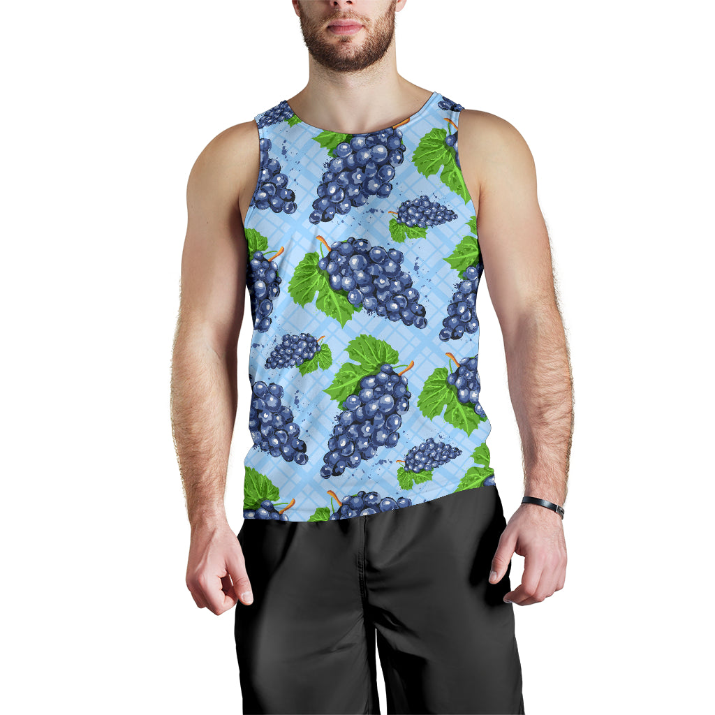 Watercolor grape pattern Men Tank Top