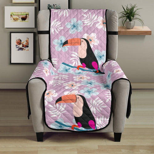 Beautiful toucan flower leaves Chair Cover Protector