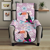 Beautiful toucan flower leaves Chair Cover Protector