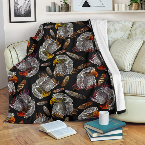 Eagle Pattern Print Design 05 Premium Blanket