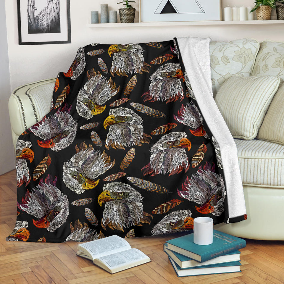 Eagle Pattern Print Design 05 Premium Blanket