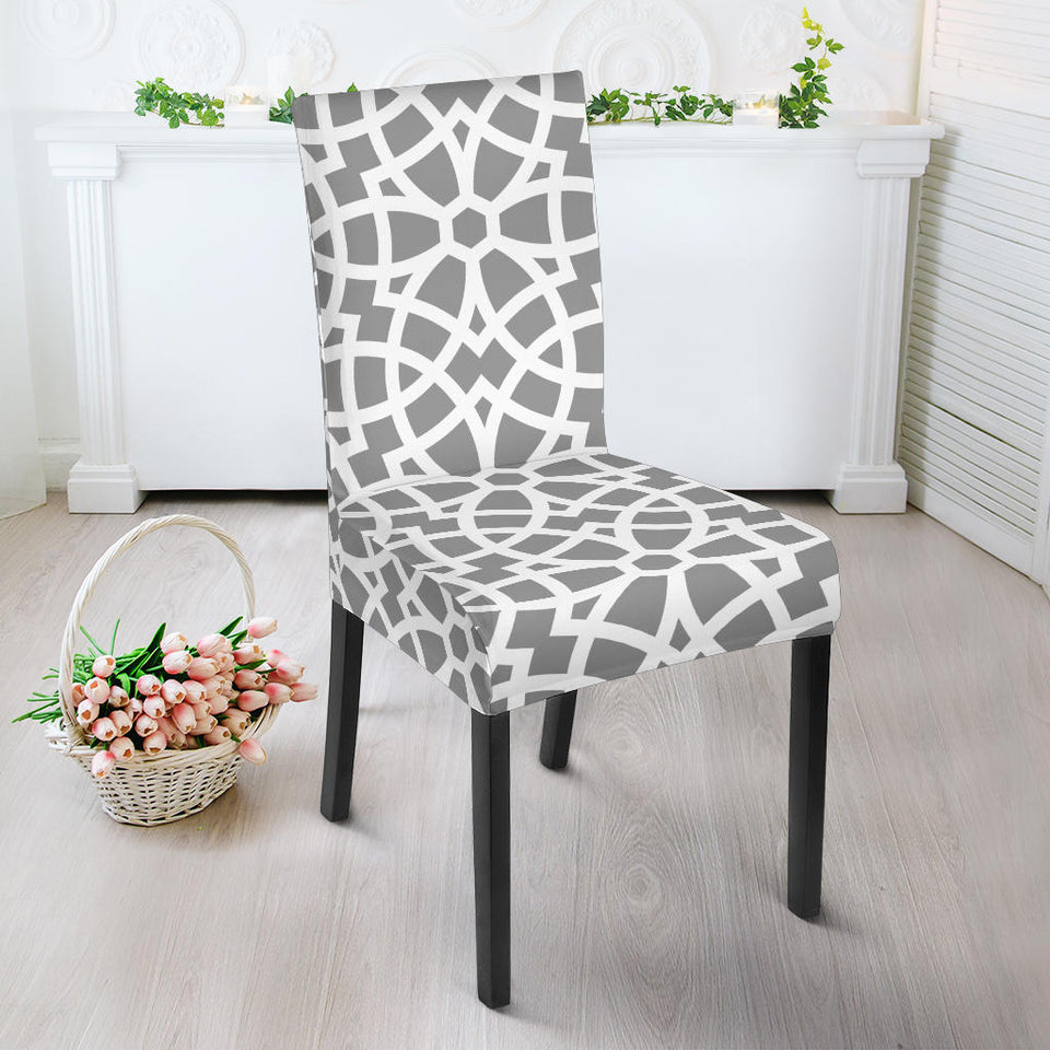 Arabic Gary Pattern Dining Chair Slipcover