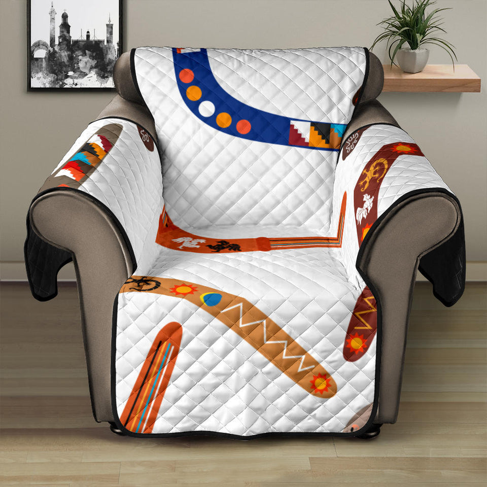 Boomerang Australian aboriginal ornament pattern Recliner Cover Protector