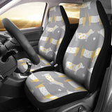 Cute Dachshund Dog Pattern Universal Fit Car Seat Covers