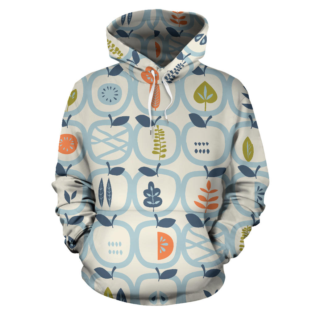 Apples Leaves Pattern Men Women Pullover Hoodie