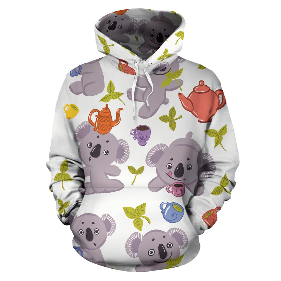 Cute Koalas Teapots Tea Men Women Pullover Hoodie