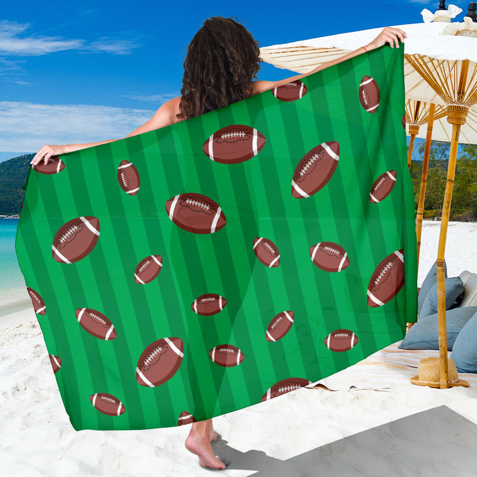 American Football Ball Field Background Sarong