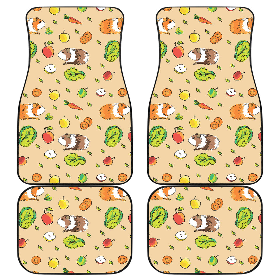Guinea Pig Pattern Print Design 05 Front and Back Car Mats