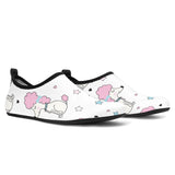 Cute Poodle Dog Star Pattern Aqua Shoes