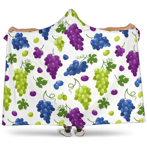 Grape Pattern Hooded Blanket