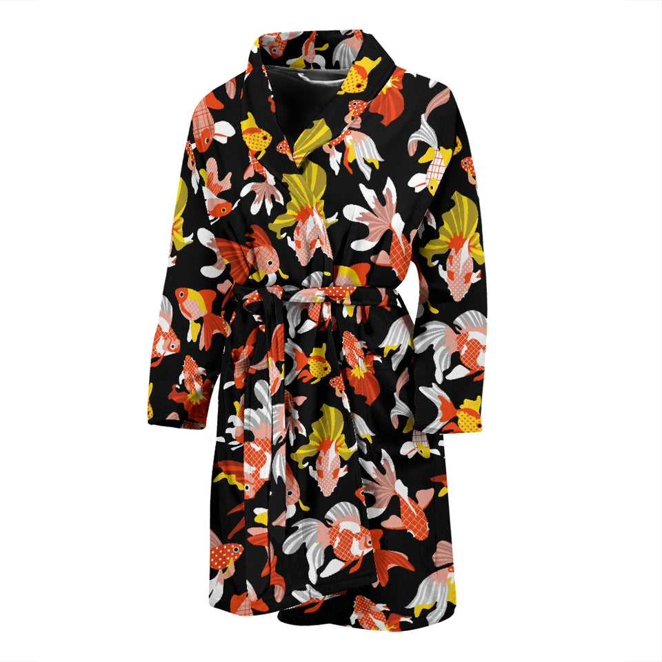 Goldfish Pattern Print Design 03 Men's Bathrobe