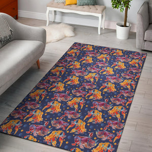 Goldfish Pattern Print Design 05 Area Rug