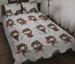 Cute ninja pattern Quilt Bed Set