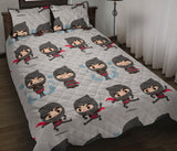 Cute ninja pattern Quilt Bed Set