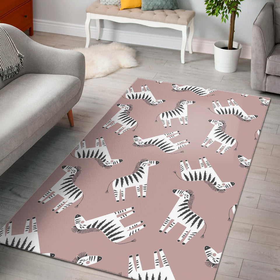 Cute Zebra Pattern Area Rug
