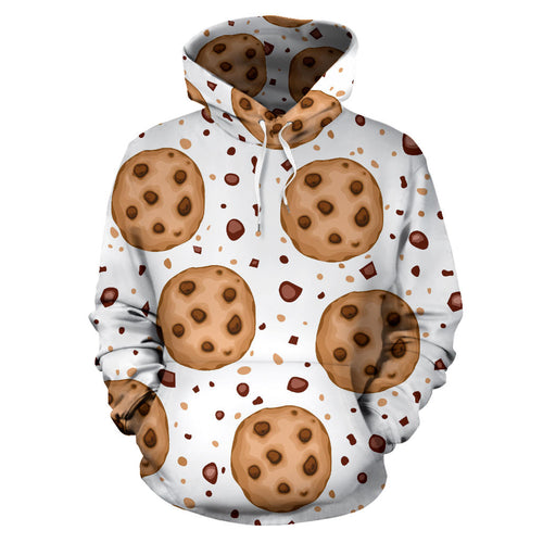 Chocolate Chip Cookie Pattern Men Women Pullover Hoodie