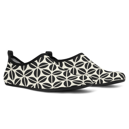 Coffee Bean Abstract Modern Pattern Aqua Shoes