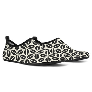 Coffee Bean Abstract Modern Pattern Aqua Shoes