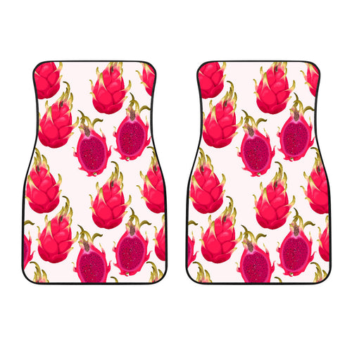 Dragon Fruits Design Pattern Front Car Mats
