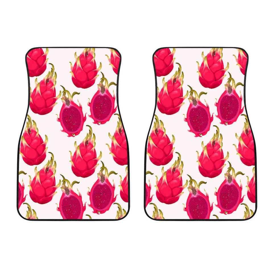 Dragon Fruits Design Pattern Front Car Mats