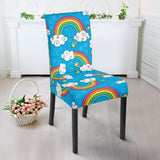 Rainbows Sky Clouds Pattern Dining Chair Slipcover