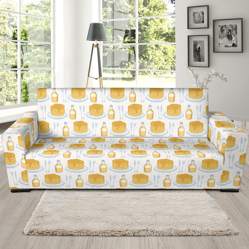 Pancake Pattern Print Design 05  Sofa Slipcover